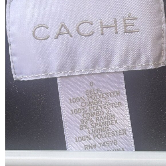 Cache Cardigan Jacket Open Front Top Black & Metallic Gold Holiday Party Size 0 - Picture 3 of 16